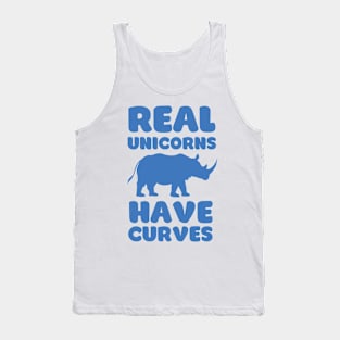 Real Unicorns Have Curves - Rhino Nature Humor Tank Top